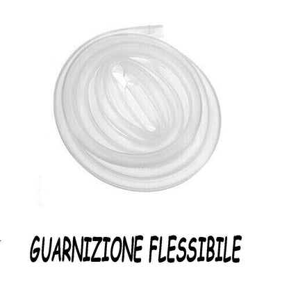 GUARNIZIONE BOX DOCCIA PROFILO A RICAMBIO SILICONE TRASPARENTE 6MM 2MT 74230