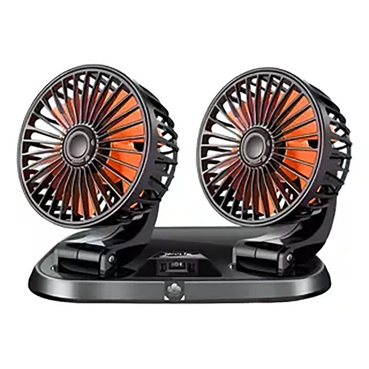 DOPPIO VENTILATORE PER AUTO 12V PORTATILE DA VIAGGIO REGOLABILE ARIA FRESCA