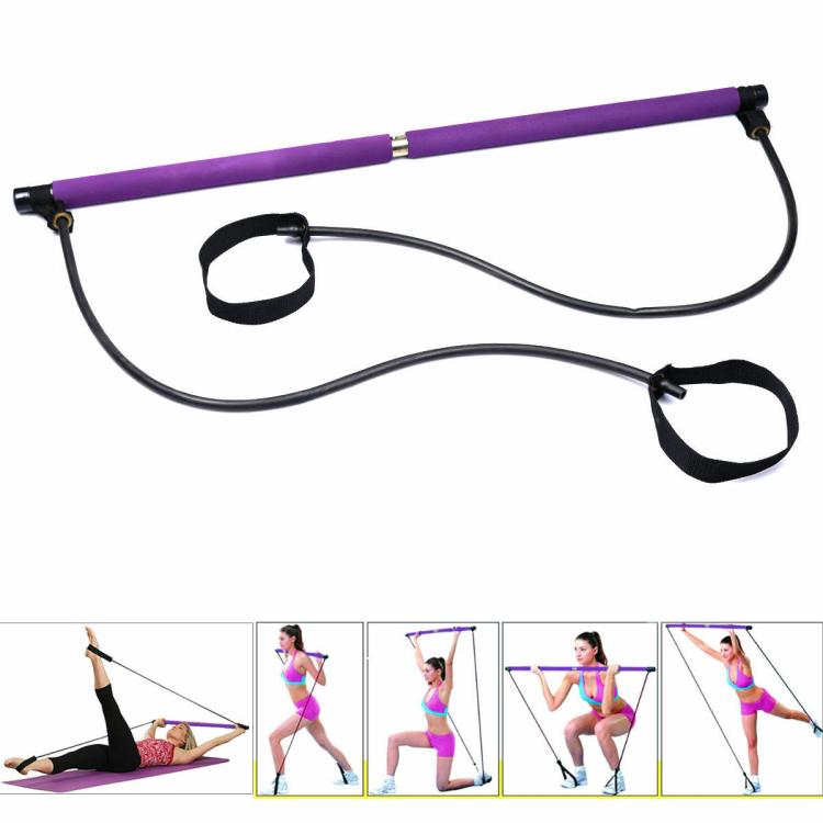 Attrezzo Elastico Long Barra Resistenza Corda Esercizi Braccia Pilates Yoga Rosa