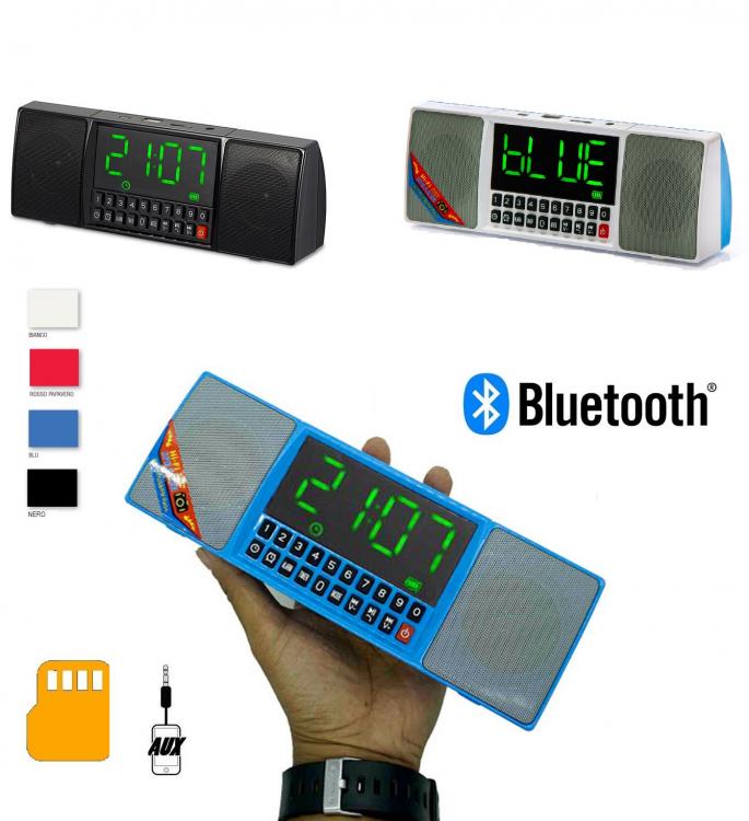 BLUETOOTH SPEAKER WITH DISPLAY, HANDS-FREE PHONE, USB, SD, MP3, FM RADIO, SMARTPHONE COMPATIBLE