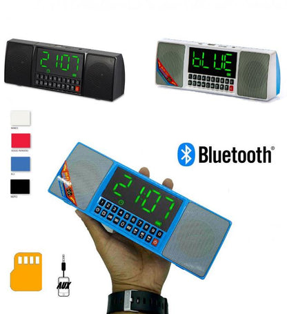 BLUETOOTH SPEAKER WITH DISPLAY, HANDS-FREE PHONE, USB, SD, MP3, FM RADIO, SMARTPHONE COMPATIBLE