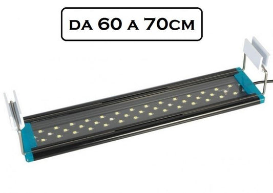 Plafoniera Led Luce Bianca Blu Lampada Per Acquario Barra Da 60 A 70Cm Slim D143