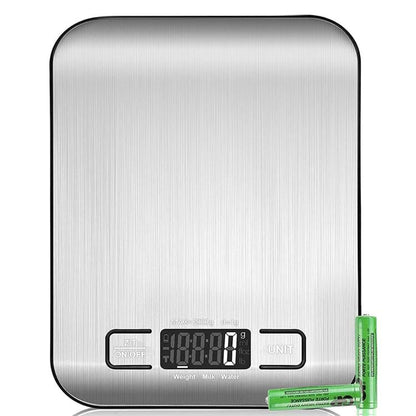 Bilancia Digitale Da Cucina Elettronica Piatto Acciaio Inox Precisione 1gr/5kg