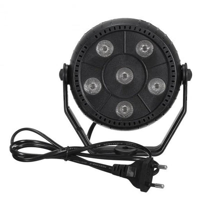 Faro Faretto 6 Led Rgb Par Luci Strobo Flash Musica Discoteca Proiettore Luce