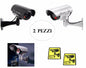 2-Pack Dummy Outdoor Security Camera with LED CCTV
