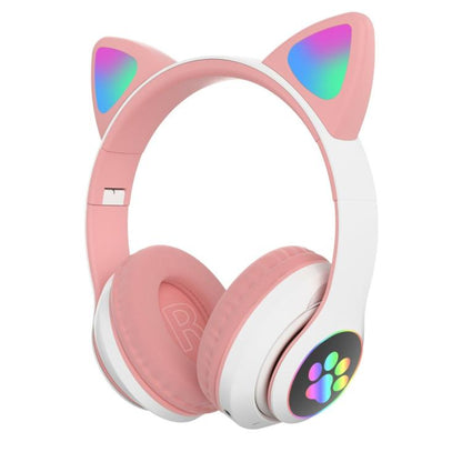 Kabelloses Bluetooth Gaming Headset LED Katzenohren iPhone Smartphone
