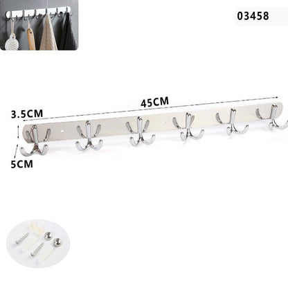 APPENDIABITI 6 GANCI BAGNO MURO GANCIO ASCIUGAMANI CASA CROMATO DA PARETE 03458