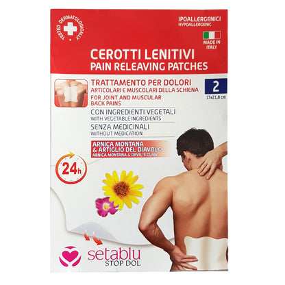 CEROTTI LENITIVI TRATTAMENTO DOLORI ARNICA SALICE ARTIGLI DEL  17X21.8CM
