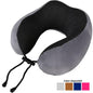 Travel Pillow Neck Cervical Memory Foam Fabric Relax Car Train Plane 90149