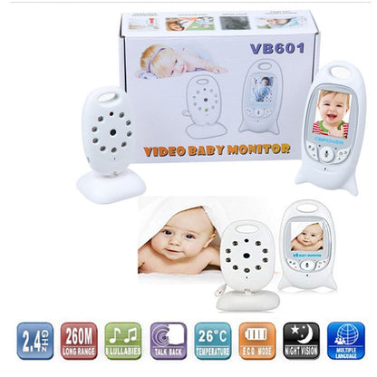 VIDEO BABY MONITOR AUDIO WIRELESS SENZA FILI COLORI LCD LED CONTROLLO NEONATO