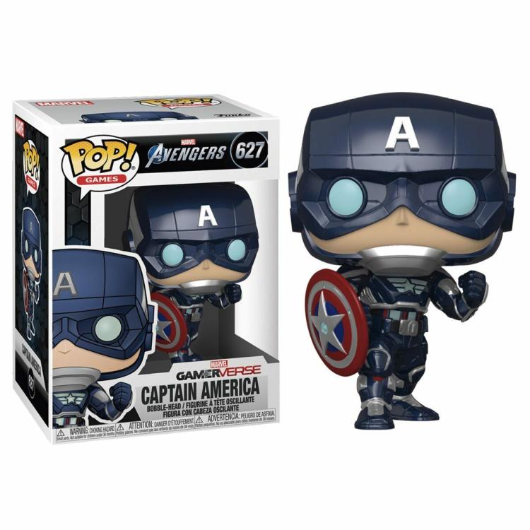 Funko Pop ! Games Marvel Avengers Gamereverse - (627) Captain America Figure 9Cm