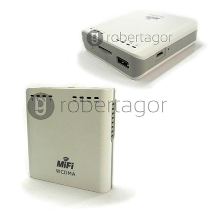WIRELESS MODEM WIFI ROUTER 3G PORTATILE POWERBANK 5600mA SUPPORTA SIM WCDMA UMTS