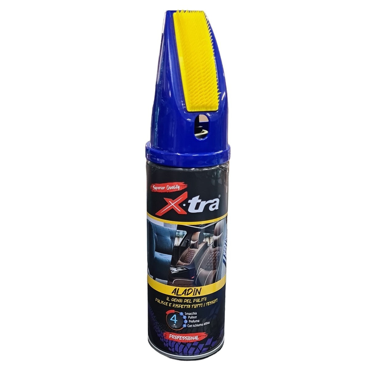 PULISCI SEDILI PULITORE TESSUTI AUTO SCHIUMA SECCA RINNOVA ALADIN SMACCHIA XTRA