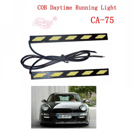 2 STRISCE LED DRL DIURNA POSIZIONE 12V AUTO FENDINEBBIA 17CM 6000K STRISCIA CA75