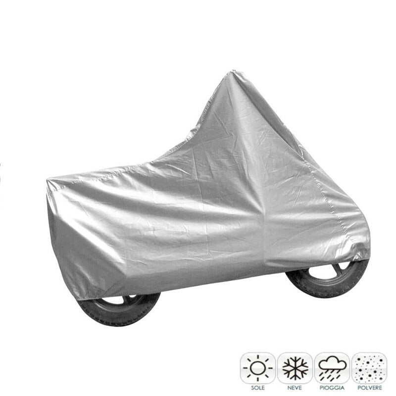 TELO COPERTURA MOTO SCOOTER L COPRI BICICLETTA ARGENTO TAGLIA L RESISTENTE