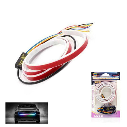 KIT TUBO STRISCIA LED PER BAULE COFANO POSTERIORE AUTO 120CM FRECCIA DINAMICA