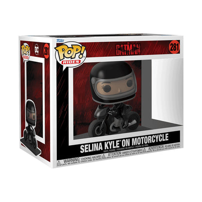 Funko Pop ! Rides The Batman - (281) Selina On Motorcycle Vinyl Figure 15cm