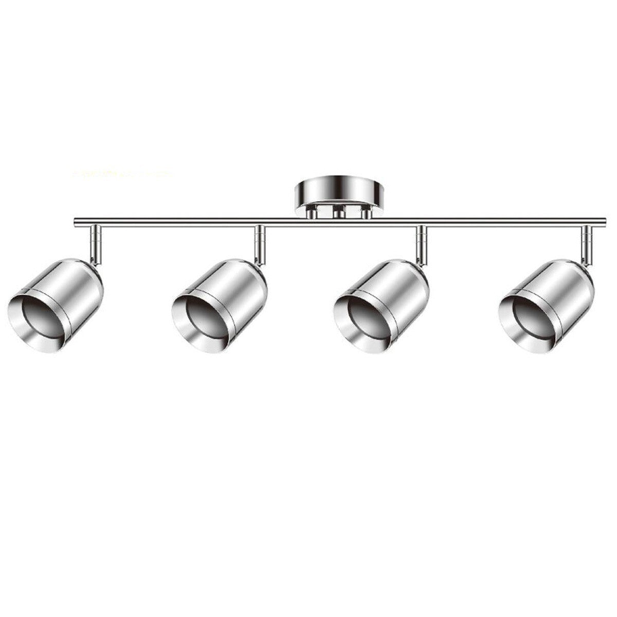 APPLIQUE 4 FARETTI 6.5*9.5CM SOFFITTO PLAFFONIERA ORIENTABILI GU10 LED CROMATO