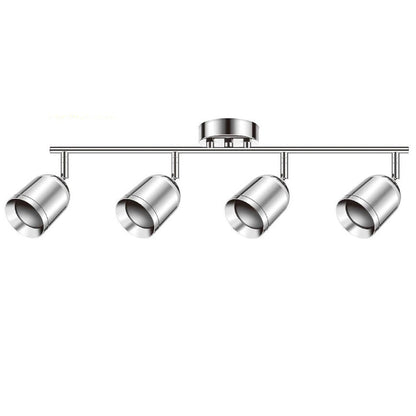 APPLIQUE 4 FARETTI 6.5*9.5CM SOFFITTO PLAFFONIERA ORIENTABILI GU10 LED CROMATO
