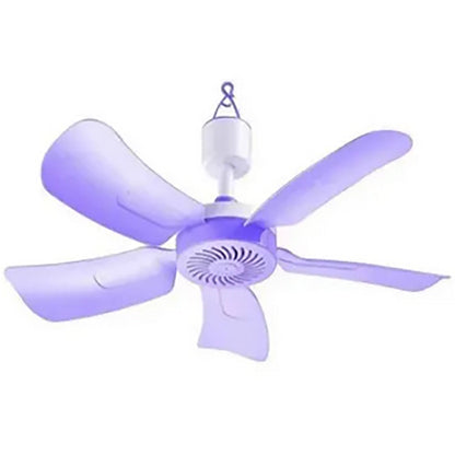 MINI VENTILATORE CASA SOFFITTO 5 PALE ANELLO AGGANCIO ON OFF 8W HQ-490A