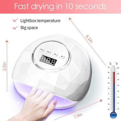 LAMPADA UV CON 39 LED 86W DISPLAY SENSORE UNGHIE RICOSTRUZIONE MANICURE TIMER