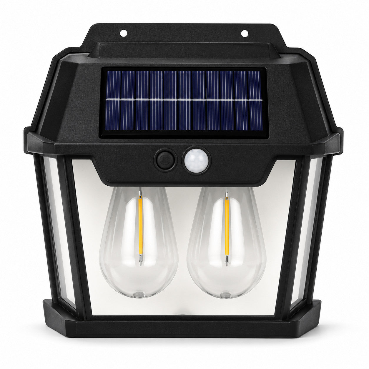 APPLIQUE LAMPADA DOPPIO LED MURO PARETE PER ESTERNO SOLARE CREPUSCOLARE GIARDINO