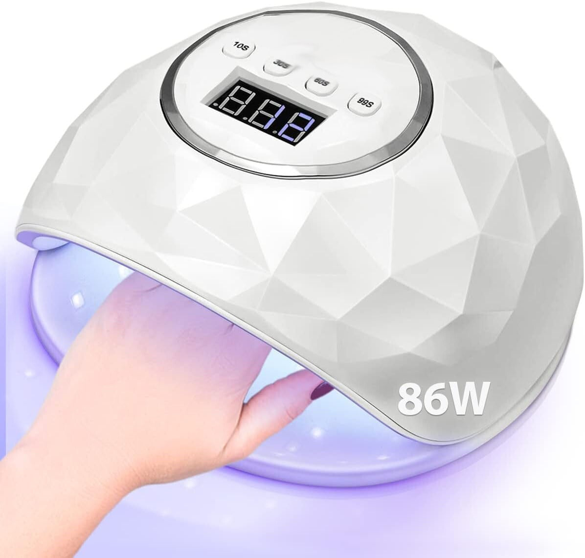 LAMPADA UV CON 39 LED 86W DISPLAY SENSORE UNGHIE RICOSTRUZIONE MANICURE TIMER