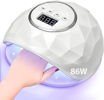 LAMPADA UV CON 39 LED 86W DISPLAY SENSORE UNGHIE RICOSTRUZIONE MANICURE TIMER