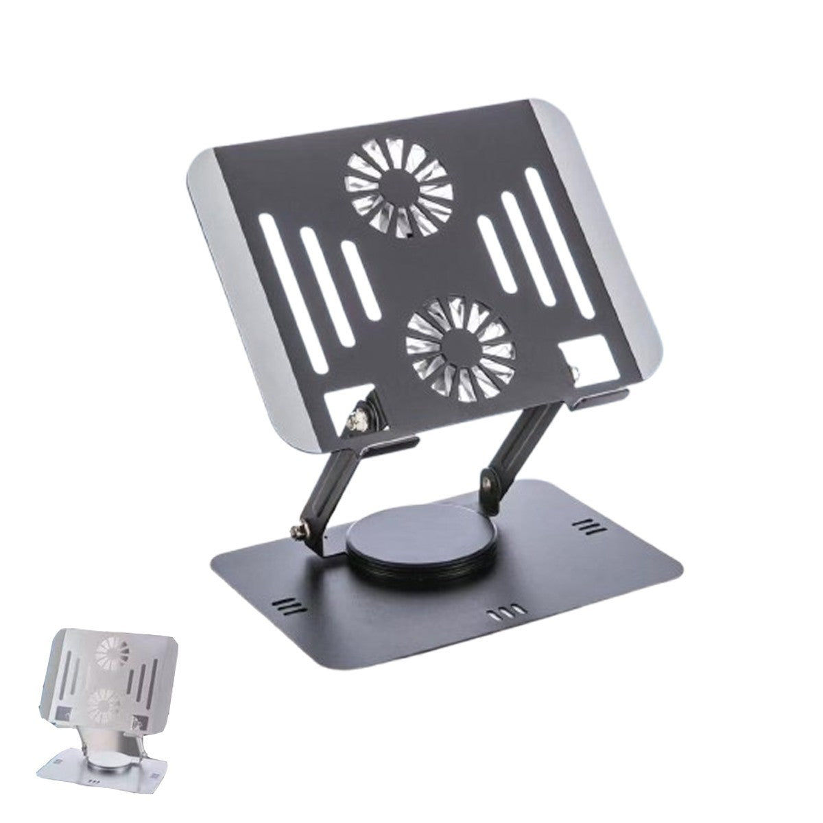 SUPPORTO TAVOLO DISSIPATORE VENTOLA 360°  E  DISSIPAZIONE CALORE