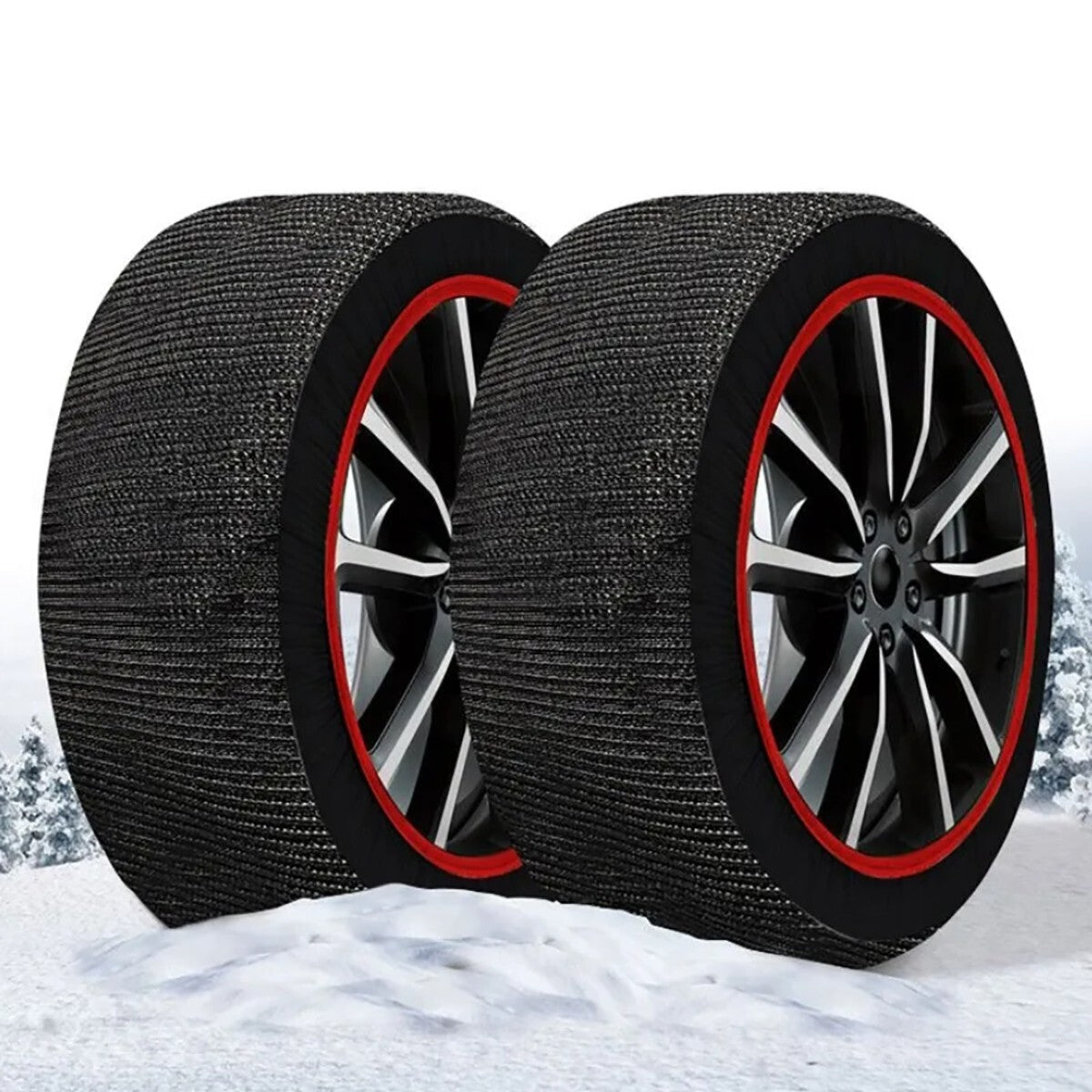 CALZA NEVE OMOLOGATE ITALIA EN 16662-1 2 CALZE TESSILI PNEUMATICI AUTO TAGLIA M