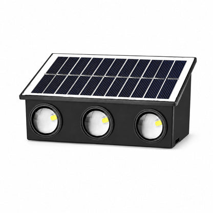 APPLIQUE LAMPADA 6 LED MURO PARETE SOLARE IP65 BIANCO FREDDO GIARDINO TE-B0574