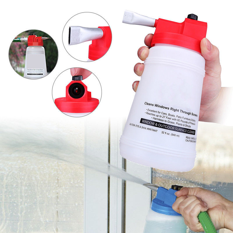 FULL CRYSTAL CONTENITORE DETERGENTE PULIZIA VETRI AUTO POMPA PULISCI FINESTRE