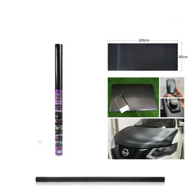 PELLICOLA CARBONIO 3D ADESIVA ADESIVO FOGLIO 60x200CM CAR WRAPPING AUTO MOTO
