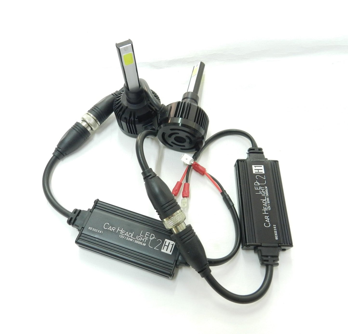 COPPIA LAMPADE FARI RICAMBIO AUTO 2 LED C2 H1 ALTA LUMINOSITA' BIANCO FREDDO 33W