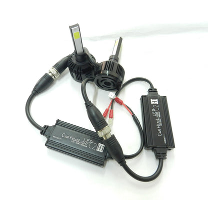 COPPIA LAMPADE FARI RICAMBIO AUTO 2 LED C2 H1 ALTA LUMINOSITA' BIANCO FREDDO 33W