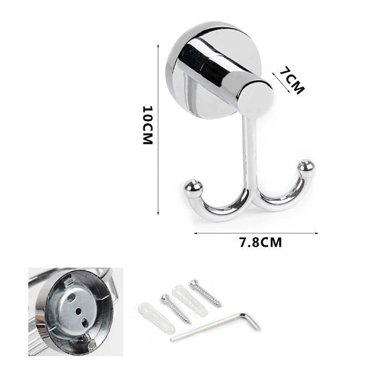 GANCIO APPENDIABITI BAGNO MURO GANCI ASCIUGAMANI CASA CROMATO DA PARETE DGO-007
