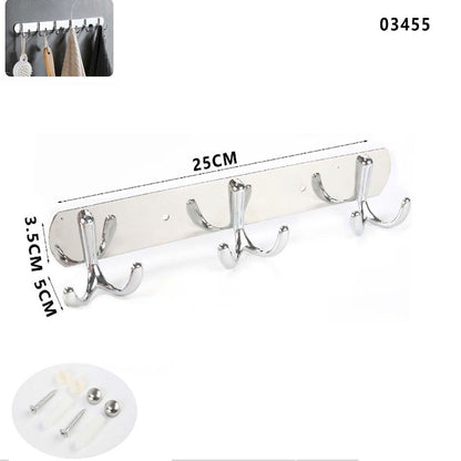 APPENDIABITI 3 GANCI BAGNO MURO GANCIO ASCIUGAMANI CASA CROMATO DA PARETE 03455