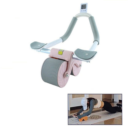 ATTREZZO RUOTA ADDOMINALE MUSCOLI SUPPORTO GOMITO RIMBALZO AUTOMATICO FITNESS