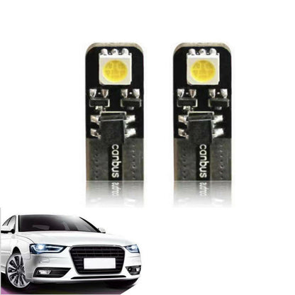 LAMPADINE 2 LED SMD T10 5050 FARO AUTO 6000K CANBUS 1.4W LAMPADINA 12V CA-02703