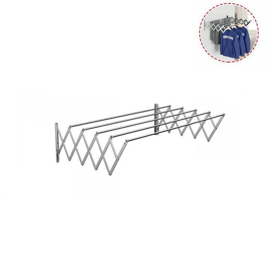 STENDIBIANCHERIA ESTENSIBILE A PARETE ALLUMINIO CROMATOSALVASPAZIO 60CM 73209