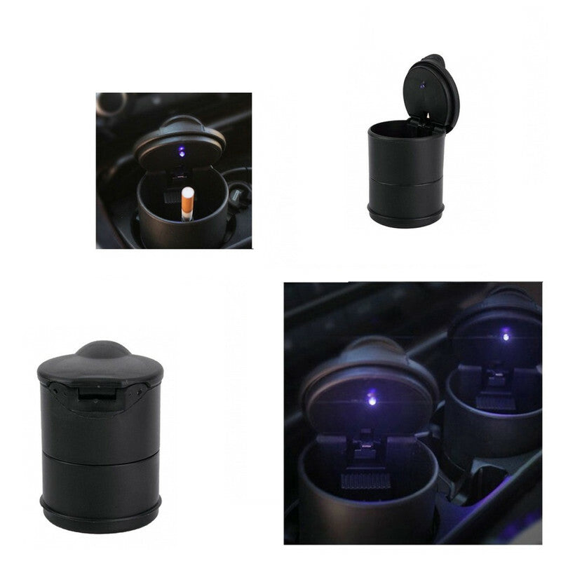 PORTACENERE POSACENERE AUTO CENERE PORTA SIGARETTA CENERIERA LUCE LED UFFICIO