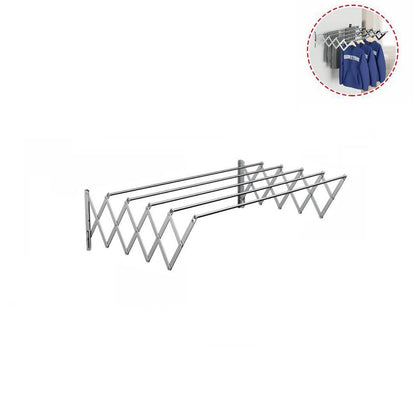 STENDIBIANCHERIA ESTENSIBILE A PARETE ALLUMINIO CROMATOSALVASPAZIO 80CM 73210