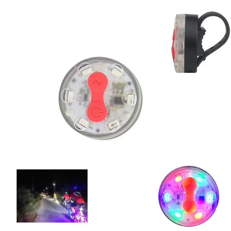LUCE POSTERIORE LED RICARICABILE USB FANALE MONOPATTINO BICICLETTA BICI RGB 0437