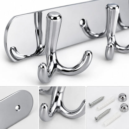 APPENDIABITI 3 GANCI BAGNO MURO GANCIO ASCIUGAMANI CASA CROMATO DA PARETE 03455