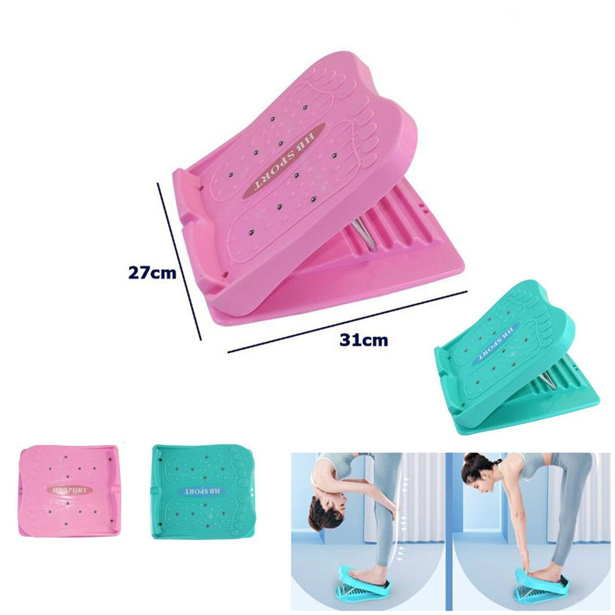 PEDANA TAVOLA FITNESS INCLINATA YOGA REGOLABILE ANTISCIVOLO ATTREZZO STRETCHING