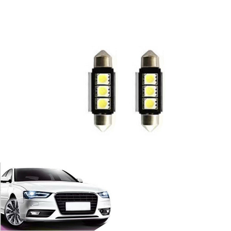 COPPIA LAMPADINE 3 LED SMD 5050 AUTO 6000K CANBUS 1.4W LAMPADINA 12V CA-02709