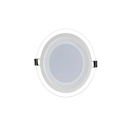 FARETTO LED INCASSO 6W LUCE FREDDA CORNICE ROTONDA BIANCA 5DM VETRO FM-20053