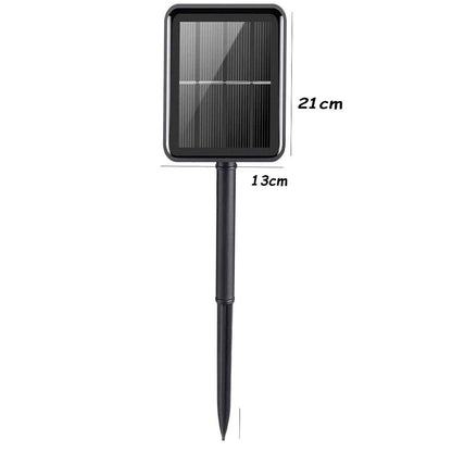 CATENA LUMINOSA SOLARE ESTERNO 30 PORTALAMPADE 10M LUCE FREDDA LUCI GIARDINO