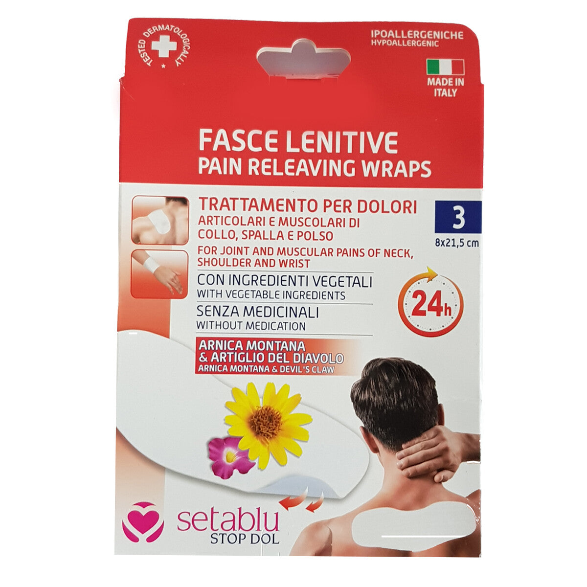 FASCE LENITIVE TRATTAMENTO CEROTTO DOLORI ARNICA SALICE ARTIGLI DEL