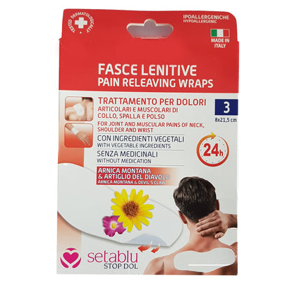 FASCE LENITIVE TRATTAMENTO CEROTTO DOLORI ARNICA SALICE ARTIGLI DEL